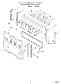 CONTROL PANEL Diagram and Parts List for RF3020XGN0  Whirlpool Range