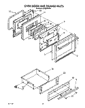 OVEN DOOR AND DRAWER Diagram and Parts List for SF385PEWN4  Whirlpool Range