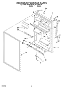 REFRIGERATOR DOOR Diagram and Parts List for RT18AKXKQ01  Roper Refrigerator