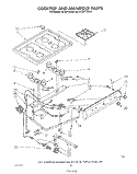 COOK TOP AND MANIFOLD , LITERATURE Diagram and Parts List for SF3021SRW1  Whirlpool Range