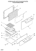 OVEN DOOR AND BROILER Diagram and Parts List for FGP310BW0  Roper Range