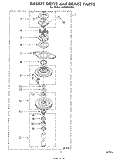 BASKET DRIVE AND BRAKE Diagram and Parts List for LA5500XKW2  Whirlpool Washer
