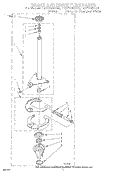 BRAKE AND DRIVE TUBE Diagram and Parts List for LSV7245AW0  Whirlpool Washer