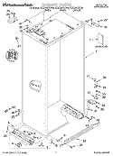 CABINET, LITERATURE Diagram and Parts List for KSSS36QHW00  KitchenAid Refrigerator