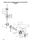 BRAKE, CLUTCH, GEARCASE, MOTOR AND PUMP Diagram and Parts List for TAWL200WW1  Estate Washer