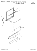DOOR AND PANEL Diagram and Parts List for KUDI24SEBL0  KitchenAid Dishwasher