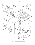 CABINET Diagram and Parts List for DP4800XMW0  Whirlpool Dishwasher