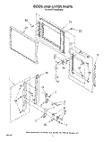 DOOR AND LATCH , LITERATURE AND OPTIONAL Diagram and Parts List for KCMS132S2  KitchenAid Microwave
