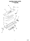 CONTROL PANEL PARTS Diagram and Parts List for YGY395LXGQ5  Whirlpool Range