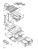 SHELF Diagram and Parts List for ET20GMXZN00  Whirlpool Refrigerator