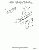 CONTROL PANEL AND LATCH PARTS Diagram and Parts List for DU1055XTVD6  Whirlpool Dishwasher