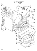 SECTION Diagram and Parts List for KEYE665BWH3  KitchenAid Dryer