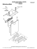 DOOR AND PANEL PARTS Diagram and Parts List for KUDE60HXSS4  KitchenAid Dishwasher