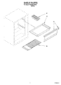 SHELF PARTS Diagram and Parts List for FC02BCXMW0  Whirlpool Refrigerator