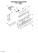 CONTROL PANEL PARTS Diagram and Parts List for KSSO48QMB03  KitchenAid Refrigerator
