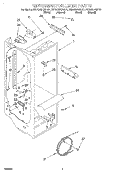 REFRIGERATOR LINER Diagram and Parts List for KSRS22FGWH01  KitchenAid Refrigerator