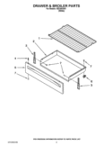 DRAWER & BROILER PARTS Diagram and Parts List for IES350XW1  Inglis Range