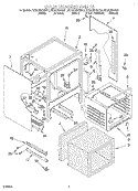 OVEN CHASSIS Diagram and Parts List for KERC607GAL1  KitchenAid Range