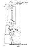 BRAKE AND DRIVE TUBE Diagram and Parts List for LT4900XSW3  Whirlpool Washer Dryer Combo