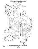 CABINET AND STIRRER Diagram and Parts List for RM975PXLW2  Whirlpool Microwave Oven Combo