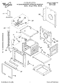 OVEN, LITERATURE Diagram and Parts List for RBS245PDB8  Whirlpool Wall Oven