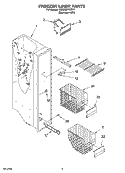 FREEZER LINER PARTS Diagram and Parts List for KSRD22FKST17  KitchenAid Refrigerator