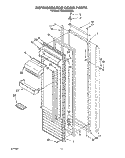REFRIGERATOR DOOR Diagram and Parts List for KSSS48MDX00  KitchenAid Refrigerator