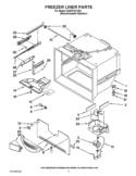 FREEZER LINER PARTS Diagram and Parts List for GX5FHTXVY08  Whirlpool Refrigerator