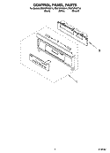 CONTROL PANEL PARTS Diagram and Parts List for RS675PXGB14  Whirlpool Range
