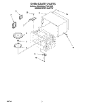 OVEN CAVITY Diagram and Parts List for MT5151XDQ5  Whirlpool Microwave