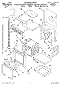 OVEN, LITERATURE Diagram and Parts List for GSC308PJB4  Whirlpool Microwave Oven Combo