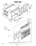 CABINET Diagram and Parts List for AC1404XM0  Whirlpool Air Conditioner