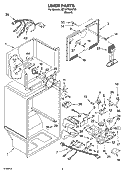 LINER PARTS Diagram and Parts List for 8ET1FTKXKT05  Whirlpool Refrigerator