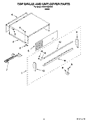 TOP GRILLE AND UNIT COVER PARTS Diagram and Parts List for KSSO48QMB03  KitchenAid Refrigerator