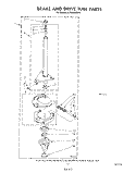 BRAKE AND DRIVE TUBE Diagram and Parts List for LT5100XSW1  Whirlpool Washer Dryer Combo