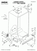 CABINET PARTS Diagram and Parts List for ID5HHEXVQ02  Whirlpool Refrigerator