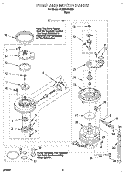 PUMP AND MOTOR Diagram and Parts List for DU920QWDB0  Whirlpool Dishwasher
