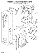 FREEZER LINER AND AIR FLOW PARTS Diagram and Parts List for KSSV42FMS01  KitchenAid Refrigerator