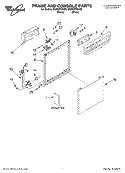 FRAME AND CONSOLE, LITERATURE Diagram and Parts List for DU950PWKB0  Whirlpool Dishwasher
