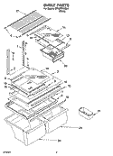 SHELF PARTS, OPTIONAL PARTS Diagram and Parts List for ET1MTEXMQ01  Whirlpool Refrigerator
