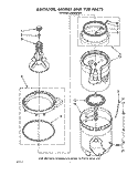 AGITATOR, BASKET AND TUB Diagram and Parts List for LA5600XPW4  Whirlpool Washer