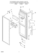 REFRIGERATOR DOOR Diagram and Parts List for 3VED29DQFW01  Whirlpool Refrigerator