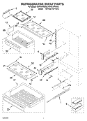 REFRIGERATOR SHELF PARTS Diagram and Parts List for KBRS36FMB00  KitchenAid Refrigerator