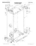 CABINET Diagram and Parts List for KSSS36MWX00  KitchenAid Refrigerator