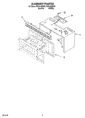 CABINET PARTS Diagram and Parts List for MH6140XKQ2  Whirlpool Microwave