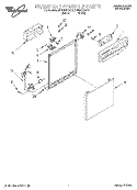 FRAME AND CONSOLE Diagram and Parts List for DU925SCGB0  Whirlpool Dishwasher