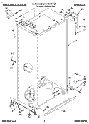 CABINET Diagram and Parts List for KSSS48MAX03  KitchenAid Refrigerator