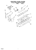 CONTROL PANEL PARTS Diagram and Parts List for KSSO48QMW00  KitchenAid Refrigerator