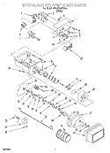 MOTOR AND ICE CONTAINER Diagram and Parts List for 7ED25PQXDW01  Whirlpool Refrigerator