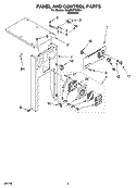 PANEL AND CONTROL PARTS Diagram and Parts List for KUCS03FSSS0  KitchenAid Trash Compactor